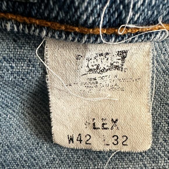 Vintage Levi's Strauss Jeans Orange Tab Signature Flex Denim 540 90's Mens 42x32 - Picture 8 of 14
